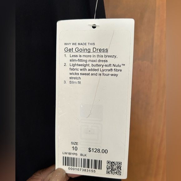 NWT - Lululemon Black Workout Dress - Picture 5 of 6